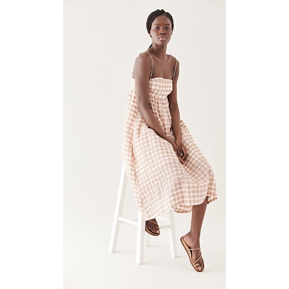 Autumn Adeigbo Hattie Midi Dress - Plaid